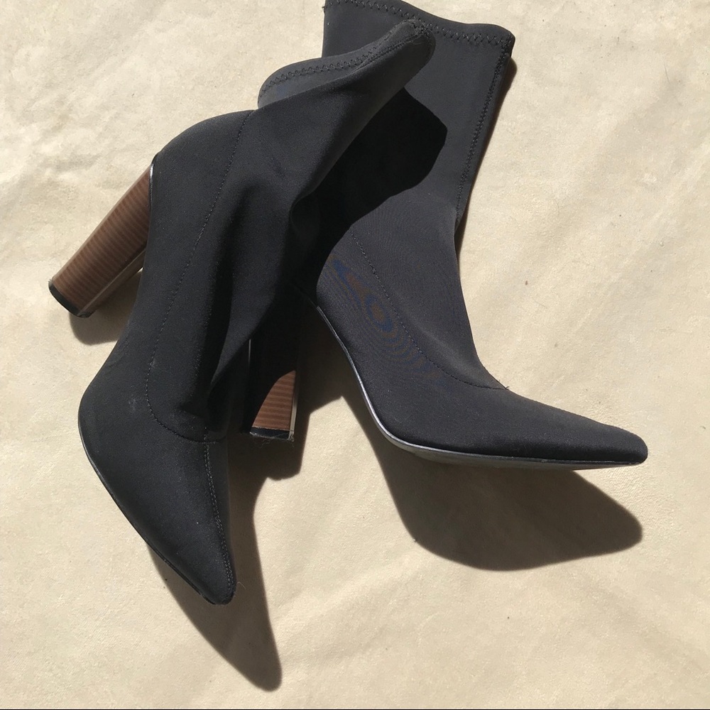 Black sock boots